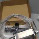 Bathroom Faucet Brushed Nickel Modern Waterfall Bathroom Sink Faucet with Single Handle Suitable for 1 or 3 Holes,Supply Deck Plate and Hose