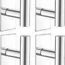 VAEHOLD Wall Towel Hooks, Heavy Duty Sticky Holder Waterproof Towel Hooks for Hanging Coat, Clothes, Closet Hook Wall Mount for Kitchen (Chrome, 4 Pack)