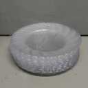 U-QE 100 Pieces Clear Plastic Plates - 7 Inch Plastic Dessert Plates Disposable - Washable & Reusable - Premium Hard Clear Fancy Disposable Heavy Duty Cake Platos for Party, Weddings and Events