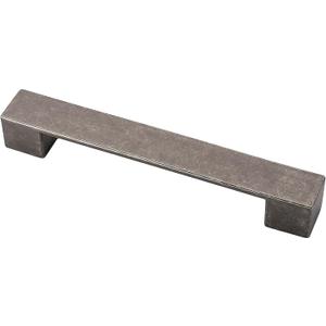 Alzassbg 5 Pack Antique Iron Cabinet Pulls, 6-1/4 Inch(160mm) Hole Centers Kitchen Cabinet Handles Rectangle Industrial Hardware for Modern Cabinets and Drawer AL3049AI