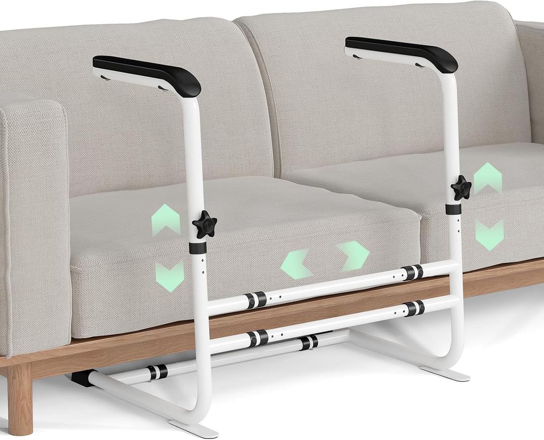 Kokorona Couch Stand Assist Aid for Elderly, Height & Width Adjustable Couch Lift Assist Devices Sit to Stand, Non-Slip Chair Assist for Seniors, Daily Living Aid Rail Assistance Handle Loading 450LBS