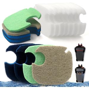 NewKe 16Pcs Upgraded Canister Filter Pads for PONDFORSE 172/225/265GPH Aquarium External Filter, Replacement Pads for AMOSIJOY Canister Filter,4 3in1 Carbon & 2 Ammonia & 2 Phosphate Reducer & 8 Floss