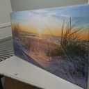 Canvas Wall Art For Living Room Super Large Size Wall Decor For Office Canvas Art Framed Pictures Artwork Blue Sun Beach Grass Ocean Landscape Paintings Bedroom Decor Seascape Draw Home Decorations