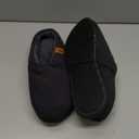 VeraCosy Men's Moccasin Slippers Comfy Soft Durable Slip-on Indoor Memory Foam House Shoes (9-10, Charcoal Dark Gray)