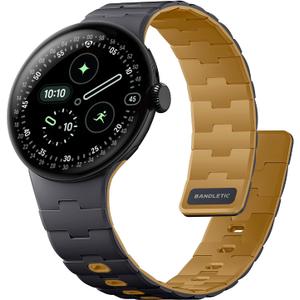 Bandletic Magnetic Silicone Bands Compatible with Google Pixel Watch 4/3/2/1 41mm for Women and Men, Rugged Soft Sport Strap Replacement Wristband