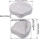 Casting Boat Seat, Pro Casting Deck Seat for Fishing Jon Bass Boat, Marine-Grade Vinyl Exterior Universal Casting Seat Boat Butt Chair, 15W x 11D x 6H, 2-Pack, White
