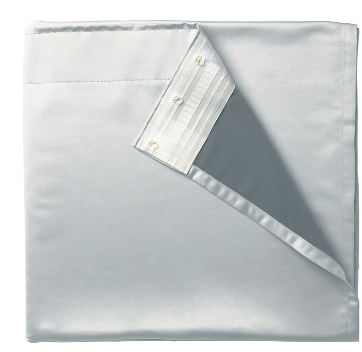GLANSNÄVA
Curtain liners, 1 pair, light grey, 143x240 cm