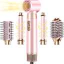 5-in-1 Hair Dryer Brush, Detachable Multi Hot Air Styler for All Occasions | Upgrade Hair Dryer & Blow Dryer Brush & Air Curling Wrap & Paddle Brush, Hot Air Styling Tools Volumizer Lip Plumper Device
