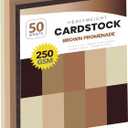 BearBoss Brown Cardstock Paper 8.5x11 50 Sheets, Heavyweight 92lb Cover for Crafts DIY Cards Making