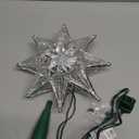 Kurt Adler 10-Light 8-Point Star Christmas Treetop, 8-Inch, Clear