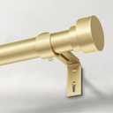 Extra Long Curtain Rods for Windows 32 to 170 Inch, 1 Inch Gold Heavy Duty Curtain Rods for Patio, Farmhouse, Bedroom, Living Room, Adjustable Metal Drapery Rod (A1,Gold,32"-170")