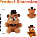 Horror Animatronic Plush Toy Set, 4PCS Scary Game Character Stuffed Animals, Soft Cartoon Fox Bear Bunny Chicken Dolls, 8 Inch Collectible Plushies Figures for Fans & Room Decor
