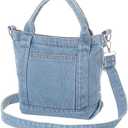 AOCINA Denim Purse Jean Tote Bag for Women Crossbody Shoulder Weekend Bags Denim Purses and Handbags for Women