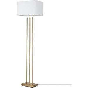 Globe Electric 67775 62" Floor Lamp, Matte Brass, White Linen Shade, Floor Lamp for Living Room, Floor Lamp for Bedroom, Home Improvement, Reading Lamp, Home Office Accessories, Home Dcor (SoHo)