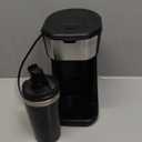 Personal Single Serve Coffee Maker - Quick Brew with Grounds and Tea Bags (Not Compatible with K-Cups), Includes 14oz Travel Mug, One-Touch Operation
