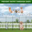 Decorative Garden Fence, No Dig Rustproof Metal Wire Fencing Border Animal Barrier, Flower Edging for Landscape Patio Yard Outdoor Decor (XK-12PACK)