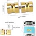 Alise Shower Glass Door Handle,Sliding Shower Doors Knob Round Back-to-Back Pull Hardware Replacement Parts,Solid SUS304 Stainless Steel Knobs,Gold Finish,L5000-G