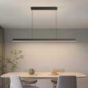 Modern Island Lights, 57in LED Pendant Light Dimmable with Remote Control 3000k-6000K Adjustable Color Temperature, Aluminum Chandelier Lamp Fixture for Kitchen, Dining Room, Billiard Room