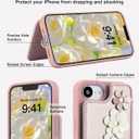 Compatible with iPhone 17e/16e Wallet Case with Card Holder for Women, Kickstand, Wrist Strap Flower Leather Flip Cover Designed for iPhone 17e 2026 / 16e 2025 6.1", Rose Gold