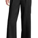 Girls Dress Pants Wide Leg Uniform Pants for Girls Preppy Clothes Size 7-14 Years, (140)