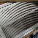 EZ-FLO 12 x 24 Inch (Duct Opening) Return Air Vent Cover for Wall or Ceiling, Solid Steel Return Air Filter Grille, HVAC Vent Cover, White, 61668