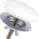 Kitchen Sink Hole Cover, Faucet Hole Cover for Kitchen Sink, Tap Hole Plate Stopper Cover Blanking Brass Metal Plug, Bright White