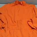 GRACE KARIN Womens Work Dresses V Neck 3/4 Sleeve Back Zipper Tie Waist Bodycon Dress Office Cocktail Dress with Pockets (XX-Large, Orange)