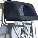 Golf Cart Universal Rear Bag Rain Cover Kit, Fits for Club Car, EZGO, Yamaha (Beige/Black)
