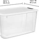 Sterilite 4 Pack Ultra Latching Box, Storage Bins with Lids, Clear Plastic, 70 Quart - Heavy-Duty Organizing Containers for Closet, Bathroom, and Office