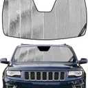 Pigenius Windshield Sun Shade for Jeep Grand Cherokee 2014-2021, Grand Cherokee WK 2022 Front Window Sunshade - AstraGuard