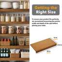 SpaceAid Bamboo Wire Shelf Covers for Pantry Rack, 32"W x 16"D, Brown 5pcs