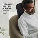 ObusForme Highback Backrest Support - Extra Tall Padded Seat Cushion and Lumbar Support Pillow, Portable Posture Support with Soft and Durable Foam