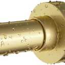 Emlaoe Gold Shower Curtain Rod 34-66 Inches(2.8-5.5ft) Never Rust Adjustable Shower Rod Spring Tension Non Slip No Drilling Shower Rods for Bathroom Garland Window