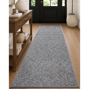 Color&Geometry Hallway Runner Rug 36"x96", Non-Slip, Easy to Clean Floor Carpet Runners for Hallways Entrance Living Room, Grey