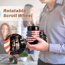 Novelty Coffee Mugs for Men, Ceramic Funny Gun Cup, Revolver Mugs, Birthday Gifts for Father, Black Cool Unique Coffee Mug for Men, Fathers Day Dad Gifts(16 oz Black Flag)