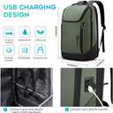 BANGE Business Smart Backpack Waterproof fit 15.6 Inch Laptop Backpack with USB Charging Port,Travel Durable Backpack, Green