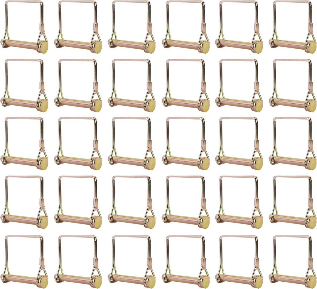 3/8 Inch x 2-1/4 Inch Shaft Lock Pin Wire Lock Pin Tractor Hitch Pin Assortment Kit (30)