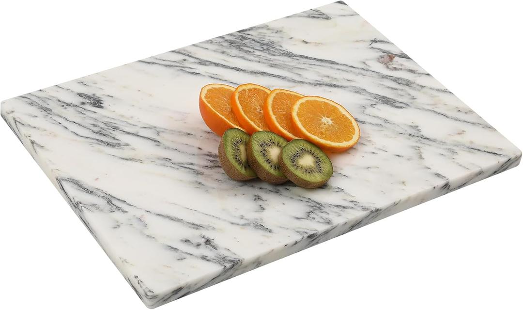 White Marble Cutting Board 12x16 Inch, Marble Board for Cheese Charcuterie