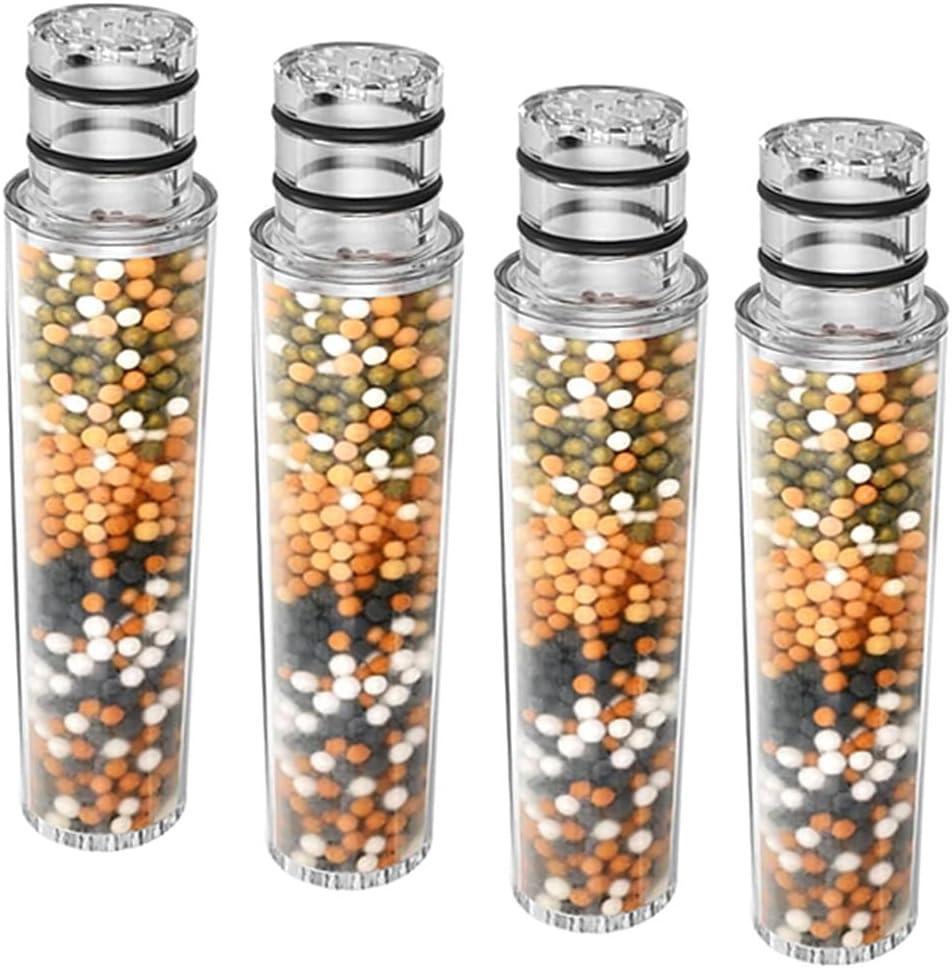 AWO 4 PACK Replacement Shower Head Filter Cartridge Compatible with SR SUN RISE Handheld Showerhead,Multi Stage Shower Filtration Systems for Hard Water Reduces Chlorine,Fluoride and Harmful Substance