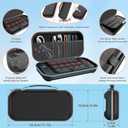 Switch 2 Accessories, Bundle Case for Nintendo Switch 2 (2025), MENEEA 20-IN-1 Kits: Carrying Case, Controller Charger Dock, Grips for Joy Con,Steering Wheels for Mario Kart,Protective Cover for Controller Console for Switch 2 (Black)