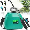 SYLSTAR Pressure Sprayer 8 Litres, Electric Plant Sprayer with 4 Mist Nozzles, USB Rechargeable Handle and Telescopic Rod, Three Spray Speeds, Garden Sprayer, Weed Sprayer & Water Sprayer
