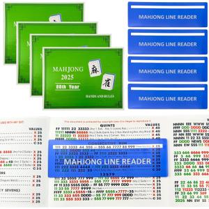8 Pcs Mahjong Card Guide and Line Finder Set, Game Strategy Helper Tool for Beginners and Seniors, Perfect for Travel, Party, Game Night, Competition (Blue)