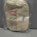 Lunch Bag for Women Insulated For Men PU leather Small Office Work lunch with Chenille Letters Leakproof Freezable Cooler Reusable Portable Box (White)