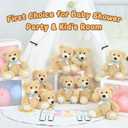 MorisMos 10-Pack Teddy Bear Bulk for Baby Shower,14-inch Small Teddy Bear Stuffed Animal Plush Toy,Soft Bulk Stuffed Animal Wholesale for Baby Shower Centerpiece Decoration Birthday Party Favors,Brown