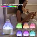 Bedroom Cloud Rain Humidifier, Essential Oil Diffuser with 7-Color LED Mood Light, Bedroom Sleep Aid with White Noise Rain Sound, Auto Shutdown Protection, Suitable for Home/Office/Daycare (White)