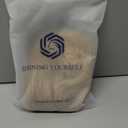 HAIRCUBE Ombre Ash Blonde Wigs for Woemn Light Blonde Straight Wig with Curtain Bangs Shoulder Length Natural Synthetic Wig for Daily Use