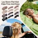 12 Pack Flat Hair Clips for Women  Matte Neutral Square Claw Clips, Flat Barrettes & Flower Pins in Black, Blonde,Light Brown & Dark Brown, Soft Touch Hair Accessories for Thick & Thin Hair