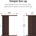 RECCI Solid Bamboo C-Shaped End Table Set of 2 for Couch and Sofa, Sustainable Mid-Century Modern Wood Side Table for Living Room or Bedroom, Easy Assembly C Table Nightstand (Espresso Brown), 15.8"W x 12"D x 20"H