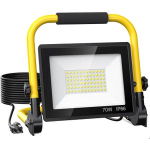 10000 Lumen LED Work Light: Portable Work Light with 6FT Cord - IP66 Waterproof Flood for Indoor/Outdoor Job Site Workshop Construction Garage Lighting, Tool Gifts for Men, Dad, Him