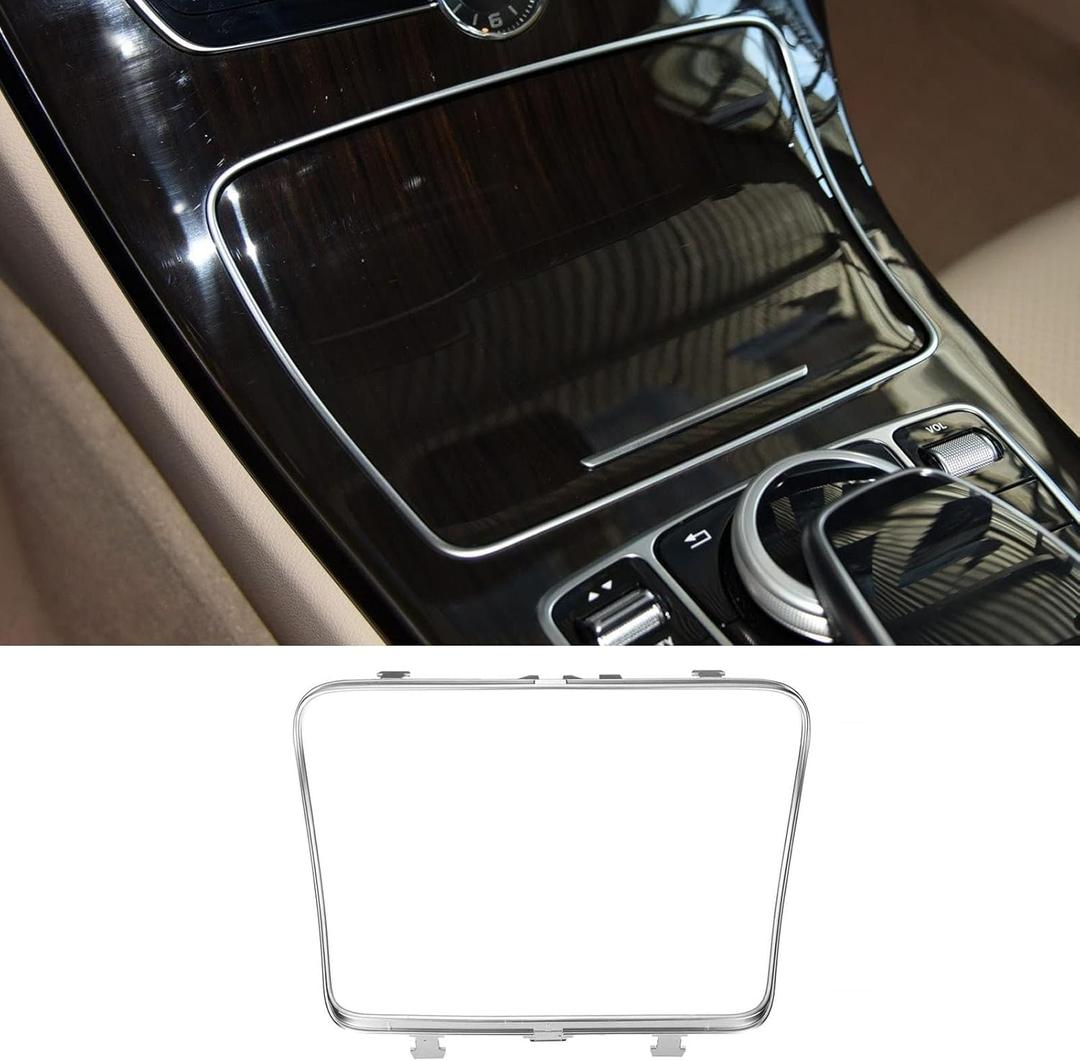 TTCR-II Compatible with Mercedes Benz Center Cup Holder Trim, for C Class GLC Class Center Console Cup Holder Trim 205 683 0900, for 2015-2021 W205 C300 C400 C63 and 2016-2023 W253 GLC 300